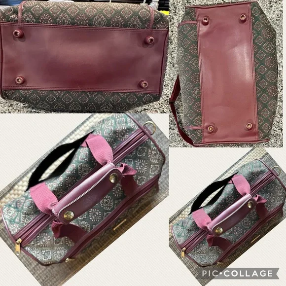 RARE VINTAGE John Weitz Travelers Carry On Overnight Shoulder Strap Duffel Bag - Picture 3 of 14